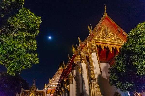 Gece Büyük Wat Pho Tapınağı Bangkok Tayland — Stok fotoğraf