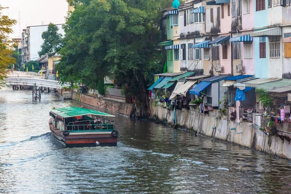 Bangkok Thaïlande Janvier 2020 Bateau Dans Canal Bangkok — Photo