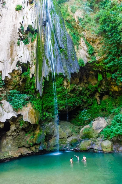 Grande Cascade Akchour Parc National Talassemtane Maroc — Photo