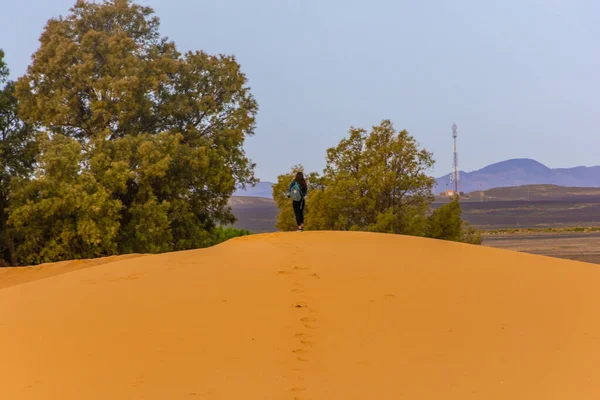 Όμορφο Τοπίο Της Ερήμου Σαχάρα Erg Chebbi Merzouga Morocco — Φωτογραφία Αρχείου