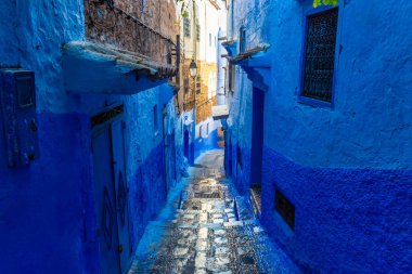 Şef Chaouen 'in mavi sokakları, Fas