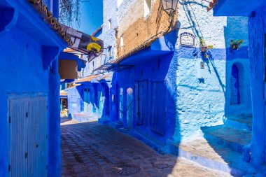 Şef Chaouen 'in mavi sokakları, Fas