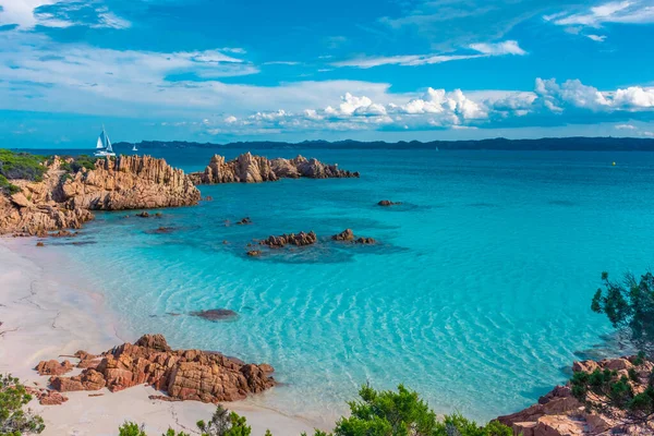 Increíble Playa Arena Rosa Isla Budelli Archipiélago Maddalena Cerdeña Italia — Foto de Stock