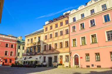 LUBLİN, POLAND, 25 AĞUSTOS 2018: Lublin 'in tarihi merkezi