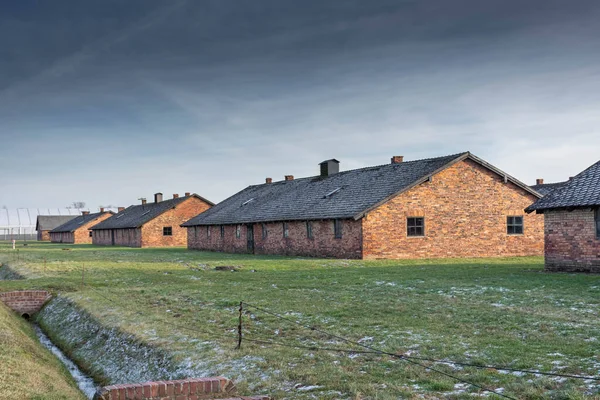 Auschwitz Birkenau Polonia Enero 2022 Barracón Auschwitz Campo Exterminio Nazi —  Fotos de Stock
