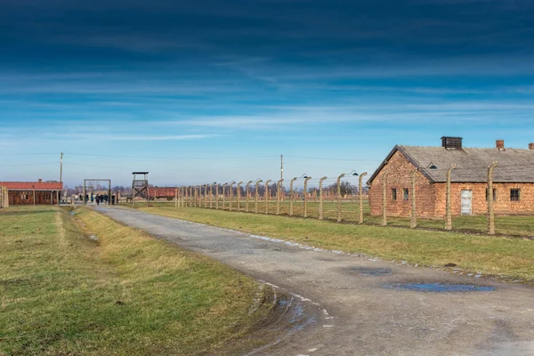 Auschwitz Birkenau Polonia Enero 2022 Barracón Auschwitz Campo Exterminio Nazi —  Fotos de Stock