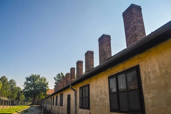 Auschwitz Polonia Julio 2018 Bloques Habitación Del Concen —  Fotos de Stock