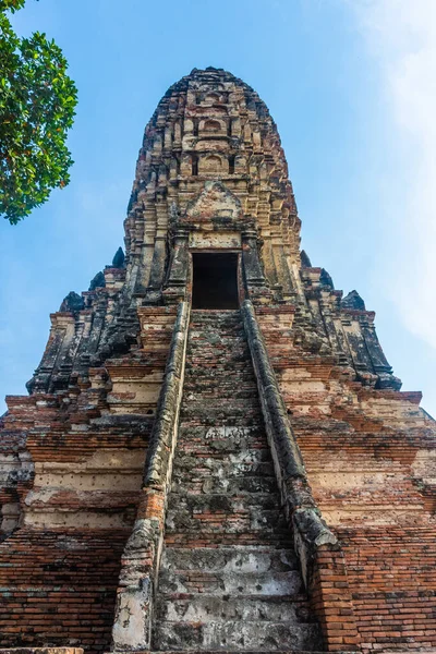 Schöne Ansicht Des Wat Chaiwattanaram Tempels Von Ayutthaya Thailand — Stockfoto
