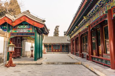 Pekin, Çin 'deki Yaz Sarayı' nın güzel manzarası.