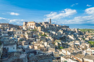 Sassi di Matera, Basilicata, Güney İtalya güzel antik taş şehir
