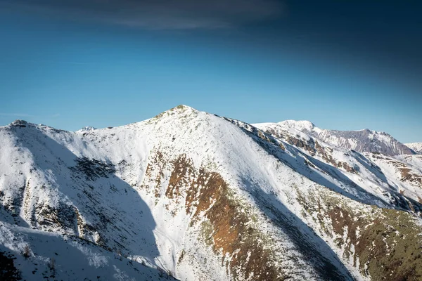 Sněžná Krajina Piemontu Italské Alpy — Stock fotografie