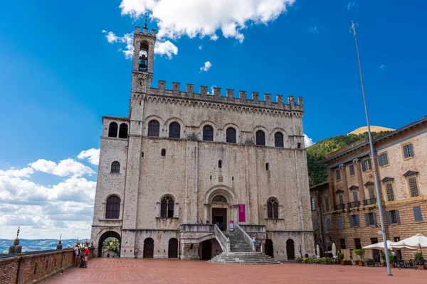 Gubbio Italy Αυγουστου 2021 Βασιλικό Παλάτι Του Gubbio Στο Ιστορικό — Φωτογραφία Αρχείου
