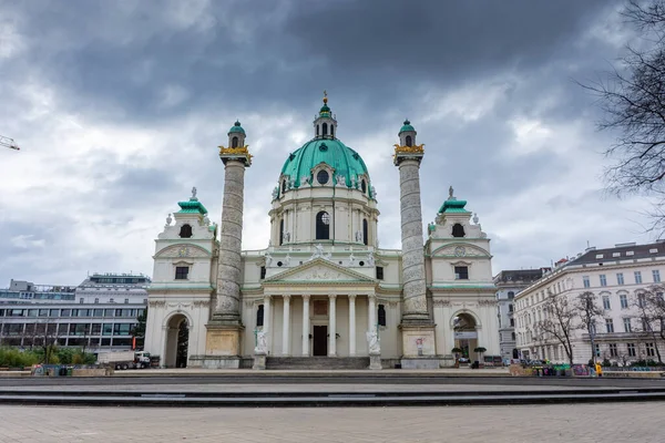 Wiedeń Austria Luty 2022 Kościół Karlskirke — Zdjęcie stockowe