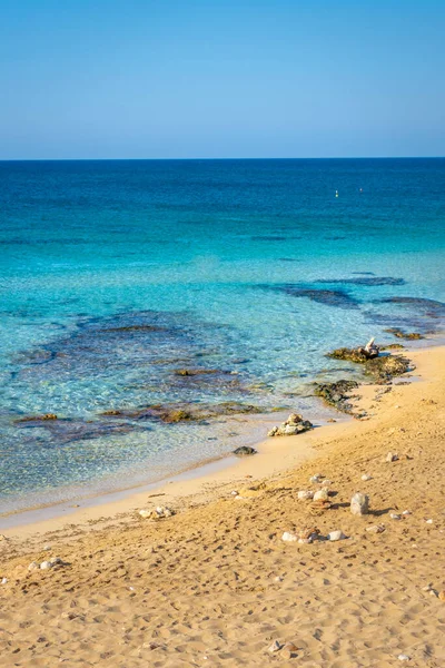 Bella Acqua Cristallina Pescoluse Beach Salento Puglia Italia — Foto Stock