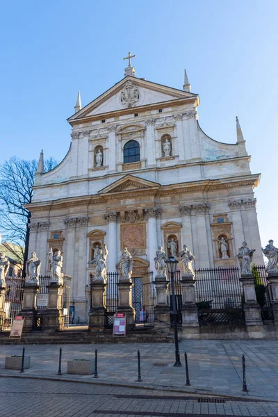 Krakow Lengyelország 2022 Június Krakkói Óváros Temploma — Stock Fotó