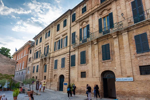 Recanati Olaszország 2021 Július Híres Olasz Költő Giacomo Leopardi Háza — Stock Fotó