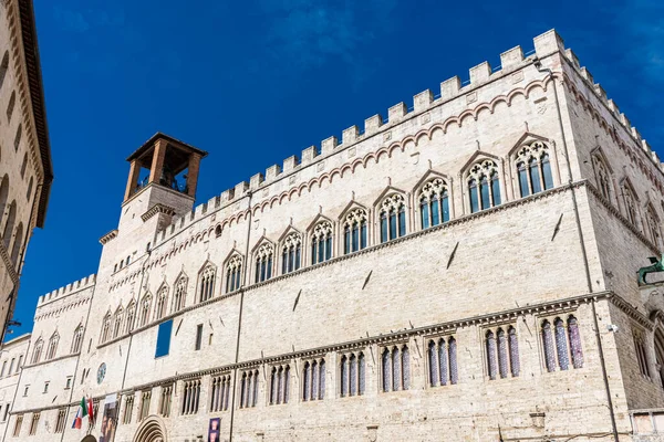Palazzo Dei Priori Στην Κεντρική Πλατεία Perugia Umbria Ιταλία — Φωτογραφία Αρχείου