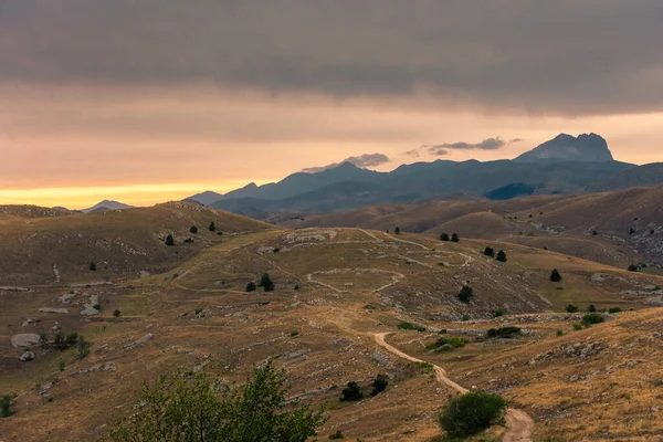 Incredibile Paesaggio Montano Nel Parco Nazionale Del Gran Sasso Abruzzo — Foto Stock