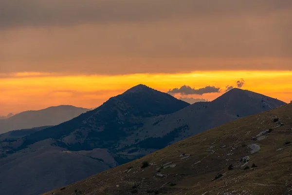 Verbazingwekkend Berglandschap Het Gran Sasso National Park Abruzzo Italië — Stockfoto