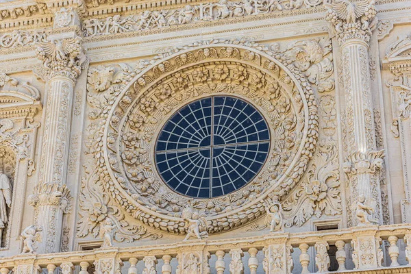 Bella Facciata Barocca Della Chiesa Santa Croce Lecce Puglia Italia — Foto Stock