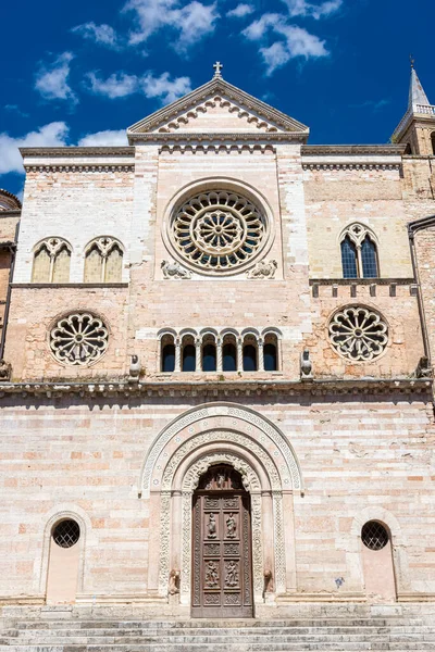 Gevel Van Foligno Kathedraal Umbrië Italië — Stockfoto