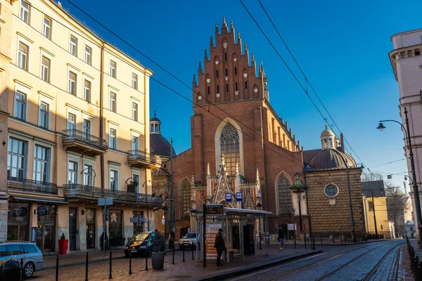 Krakow Pologne Janvier 2022 Eglise Dans Vieille Ville Cracovie — Photo