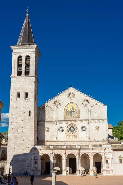Spoleto Italië August 2021 Zicht Kathedraal Van Spoleto — Stockfoto