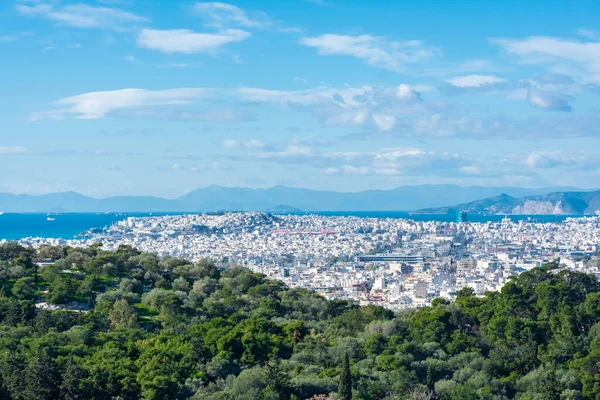 Krajobraz Aten Morza Egejskiego Grecja — Zdjęcie stockowe
