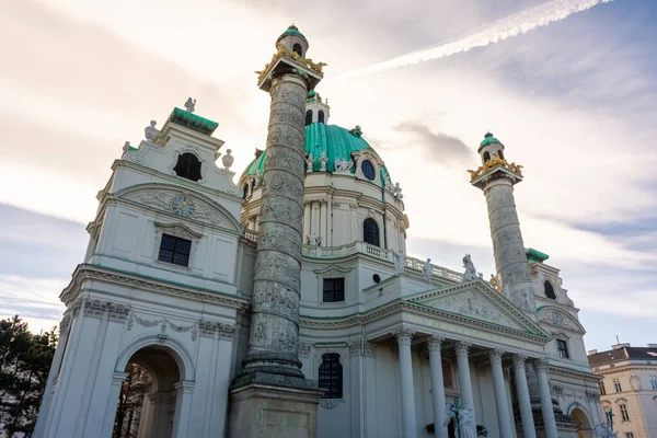 Bécsi Karlskirke Templom Ausztria — Stock Fotó
