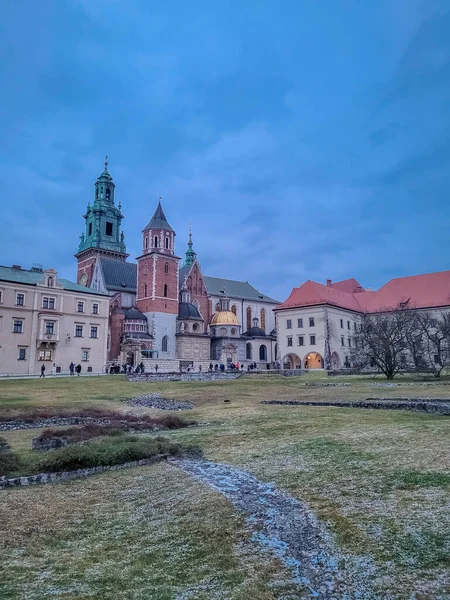 Krakow Polonia Enero 2022 Castillo Catedral Wawel — Foto de Stock