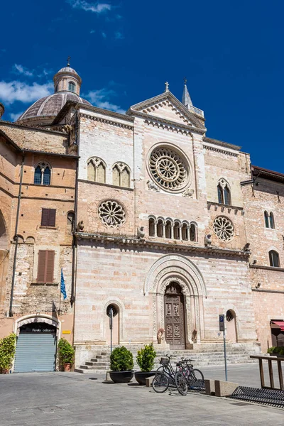 Facade Foligno Cathedral Umbria Olaszország — Stock Fotó