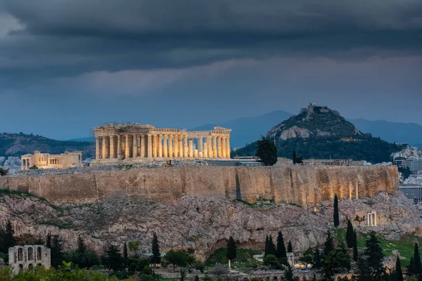 Beautiful Night View Parthenon Acropolis Athens Greece — Stock Photo, Image
