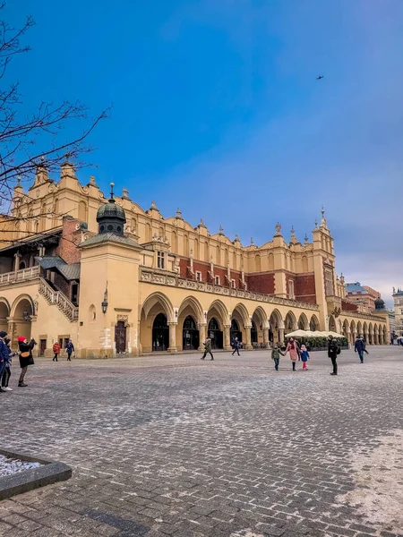 Krakow Polónia Janeiro 2022 Praça Mercado — Fotografia de Stock