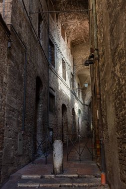 Perugia 'daki Ortaçağ tarihi merkezi, Umbria, İtalya