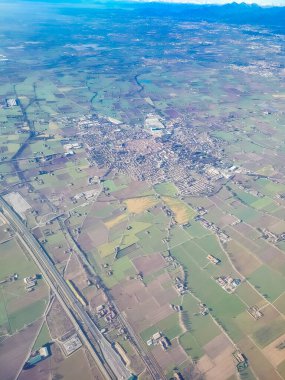 Lombardy, İtalya 'nın kırsal manzarası