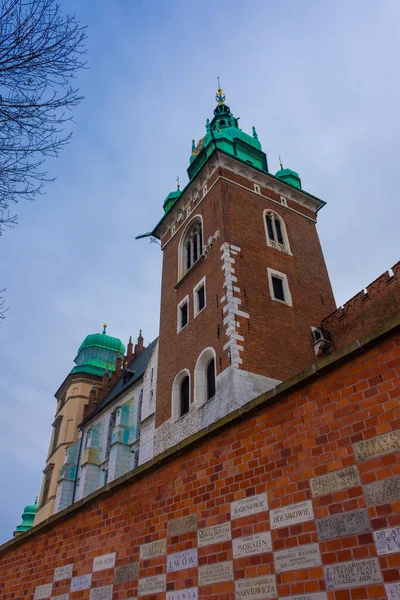 Krakau Polen Januar 2022 Blick Auf Den Wawel — Stockfoto