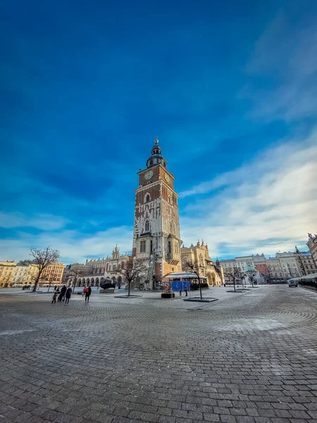 Krakow Polonia Enero 2022 Torre Del Ayuntamiento — Foto de Stock