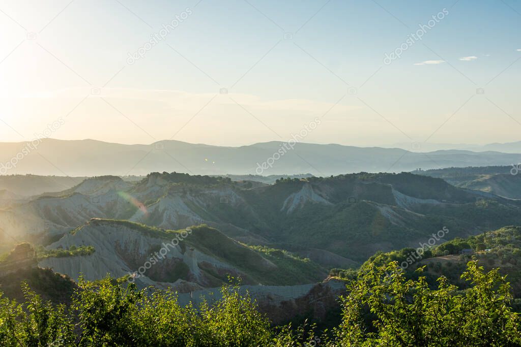 Landscape from Civita di Bagnoregio. Lazio, Italy