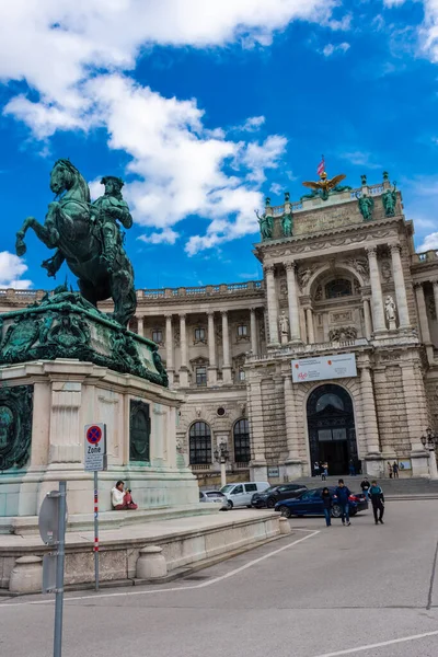 Vienna Αυστρια Φεβρουαριου 2022 Στήλη Του Hofburg — Φωτογραφία Αρχείου