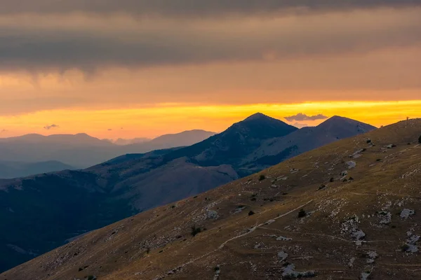Úžasná Horská Krajina Národním Parku Gran Sasso Abruzzo Itálie — Stock fotografie