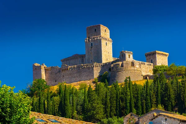 Замок Ассизи Умбрии Италия — стоковое фото