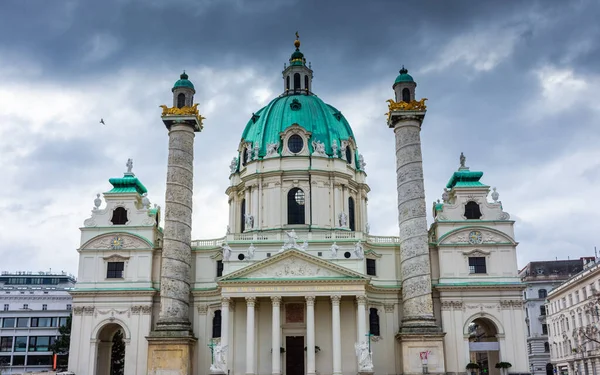 Bécsi Karlskirke Templom Ausztria — Stock Fotó