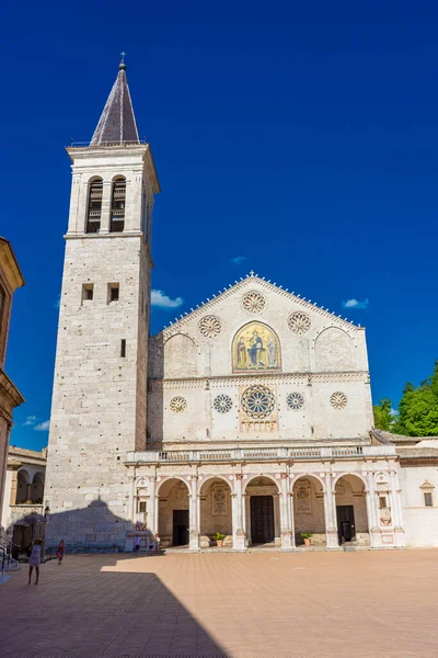 Spoleto Italië August 2021 Zicht Kathedraal Van Spoleto — Stockfoto