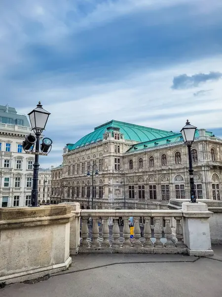 Wien Österreich Februar 2022 Blick Auf Das Opernhaus — Stockfoto