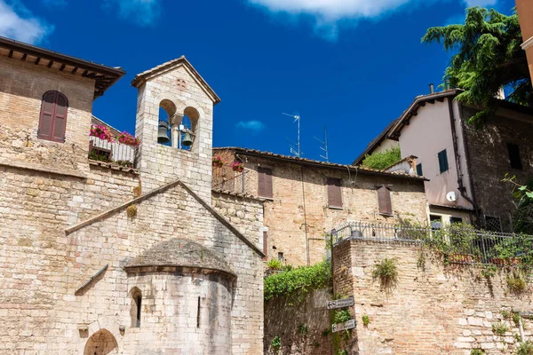 Eglise Médiévale Dans Centre Historique Pérouse Ombrie Italie — Photo