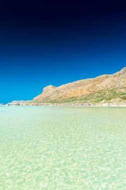 Balos Gölü, Girit, Yunanistan 'da inanılmaz berrak su