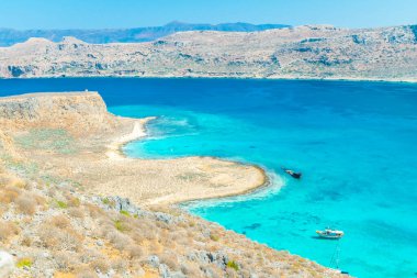 Balos Gölü, Girit, Yunanistan 'ın berrak suları