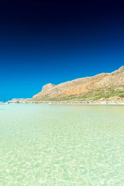 Csodálatos Kristálytiszta Víz Balos Lagúnában Kréta Görögország — Stock Fotó