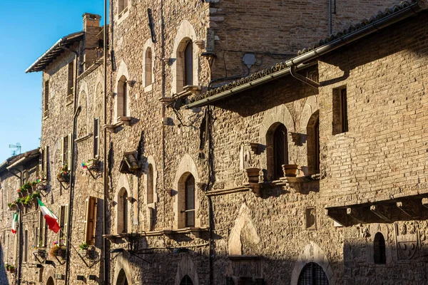 Historický Palác Centru Města Assisi Umbria Itálie — Stock fotografie