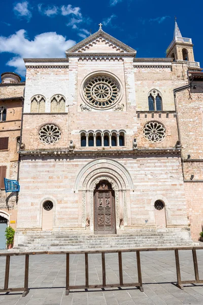 Facade Foligno Cathedral Umbria Olaszország — Stock Fotó